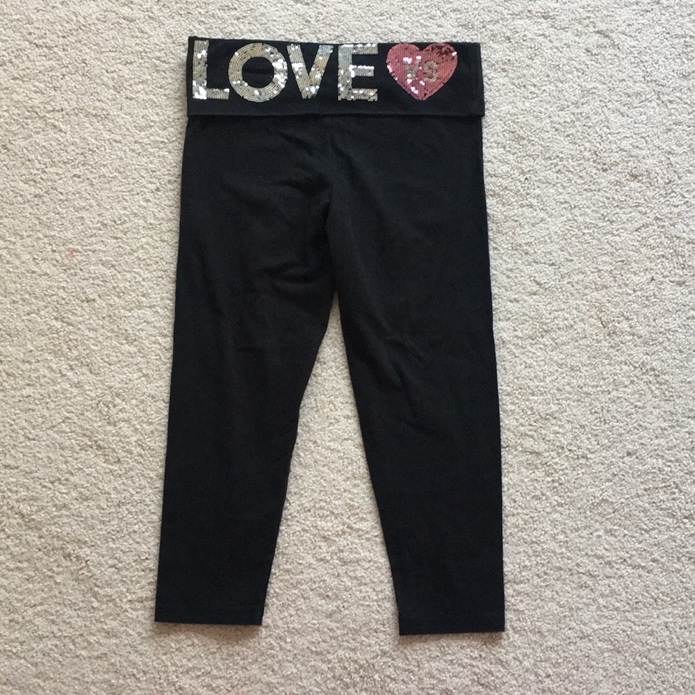 Victoria Secret cropped sequin leggings, XS